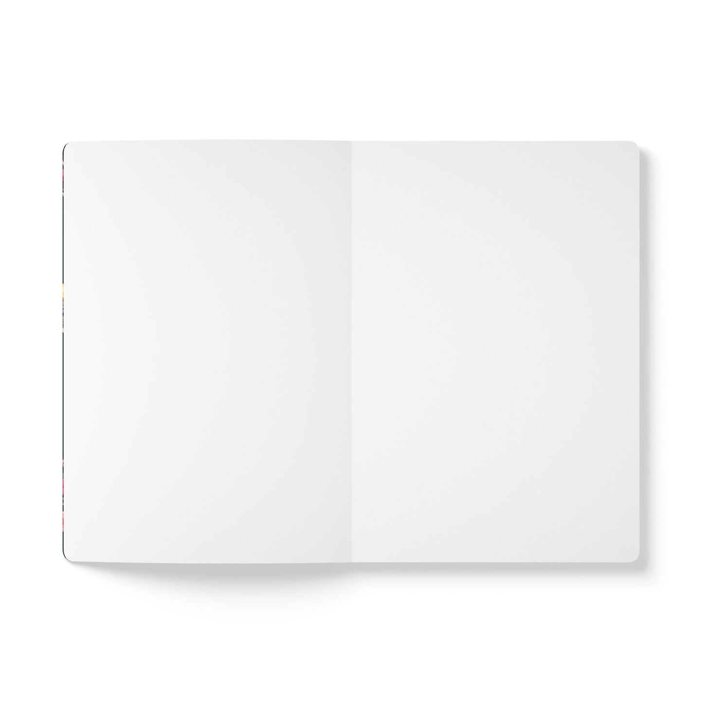 Floral Loquat Softcover Personalized Journal, peach, yellow (add your name)