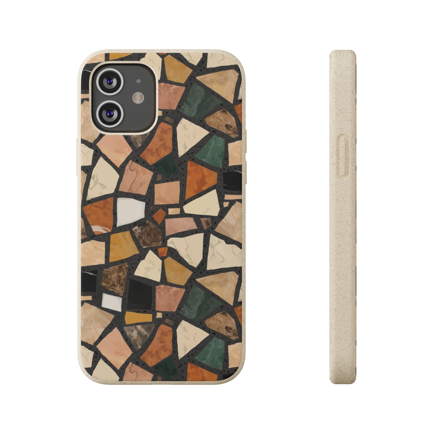 Dolce Terrazzo Biodegradable Phone Case, black