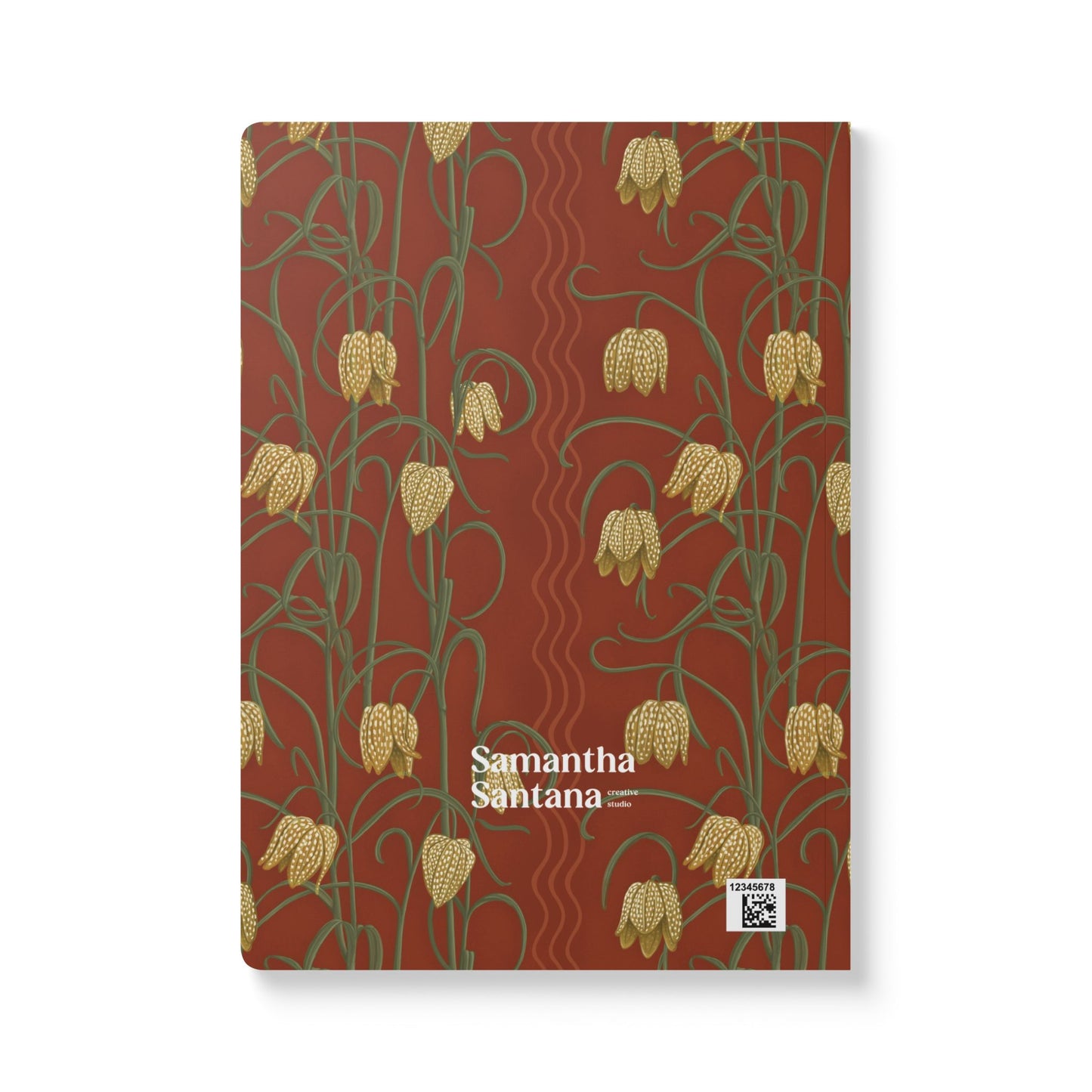 Campanas Softcover Personalized Journal, rust & yellow (add your name)