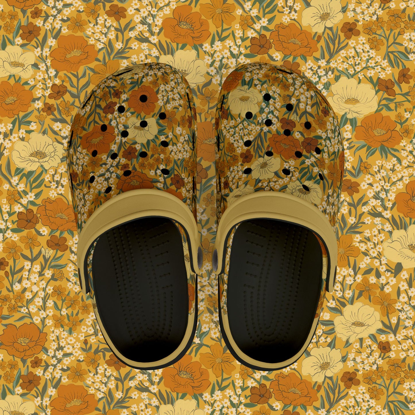 Wildflower Meadow Kid's EVA Foam Clogs, yellow
