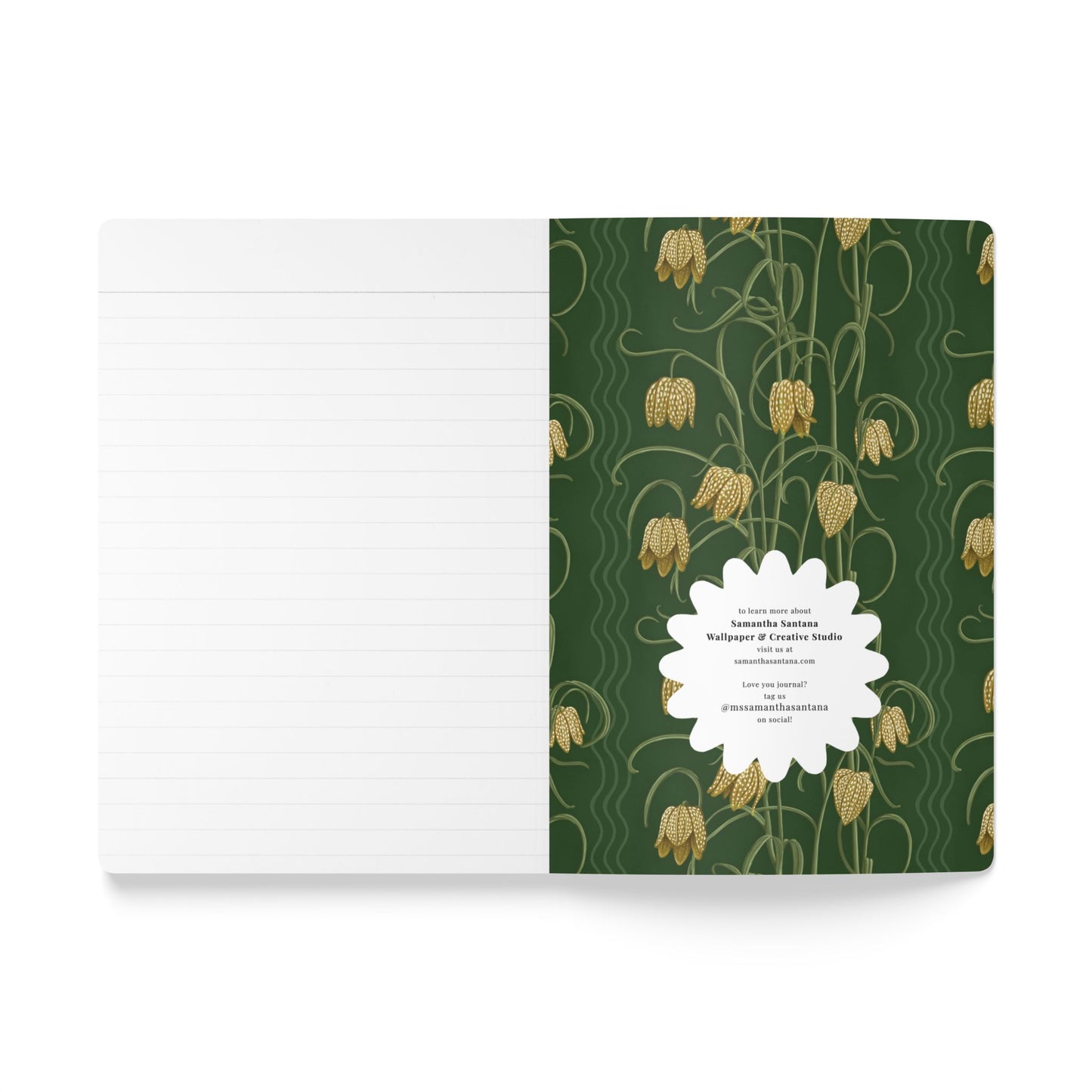 Campanas Softcover Personalized Journal, tan & ocher (add your name)