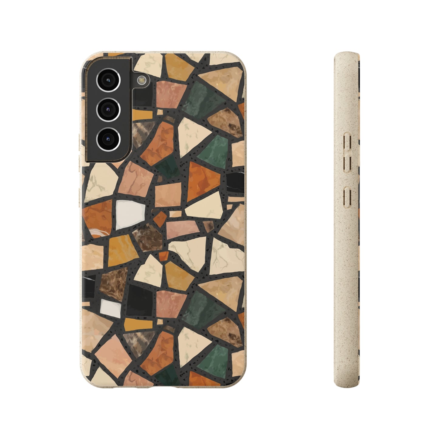 Dolce Terrazzo Biodegradable Phone Case, black