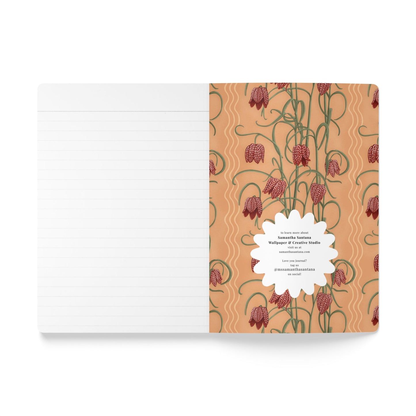 Campanas Softcover Personalized Journal, eggplant & toffee (add your name)