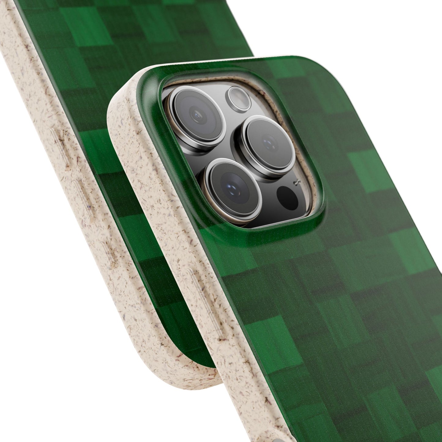Zellige Phone Case - emerald green - Eco-Friendly, Biodegradable
