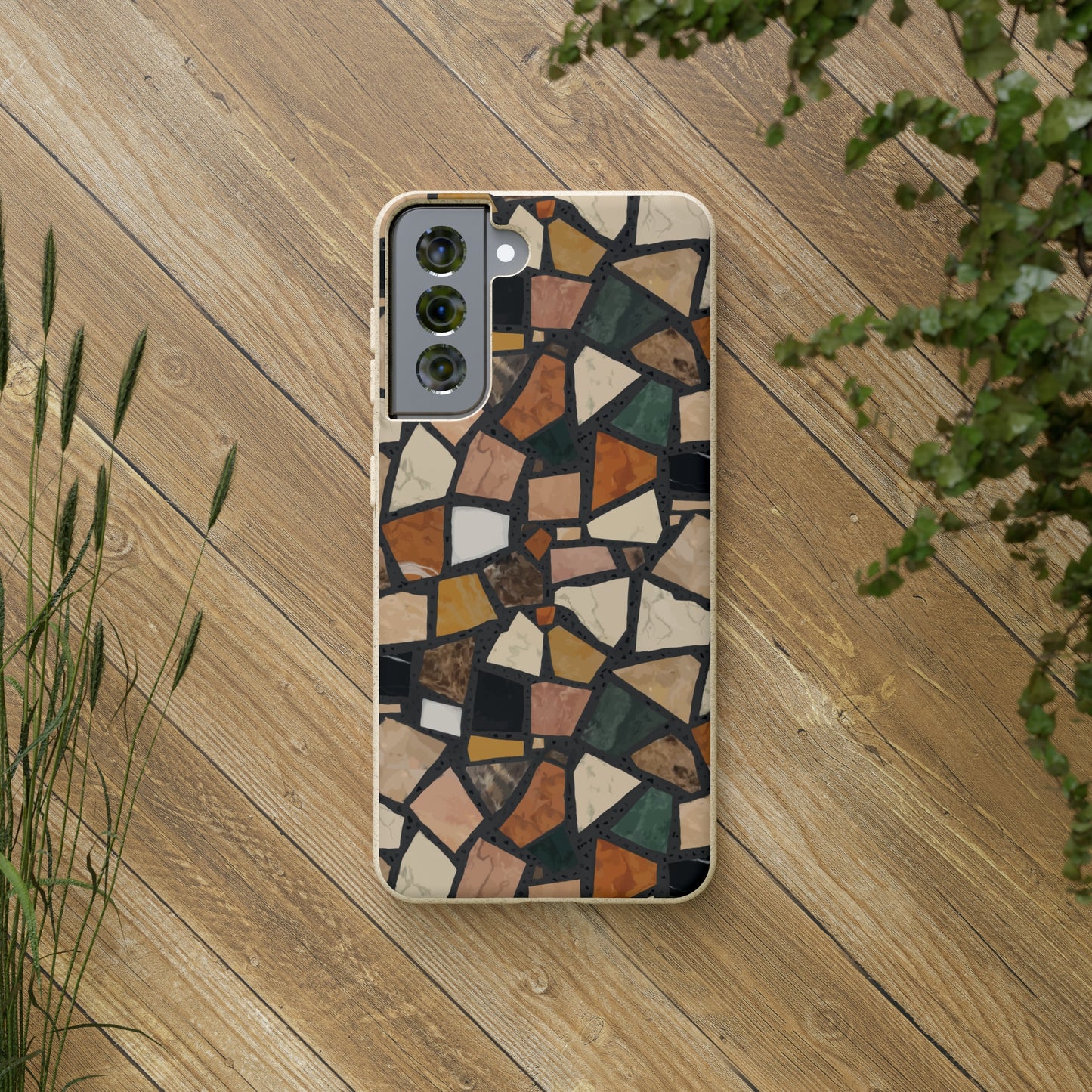 Dolce Terrazzo Biodegradable Phone Case, black