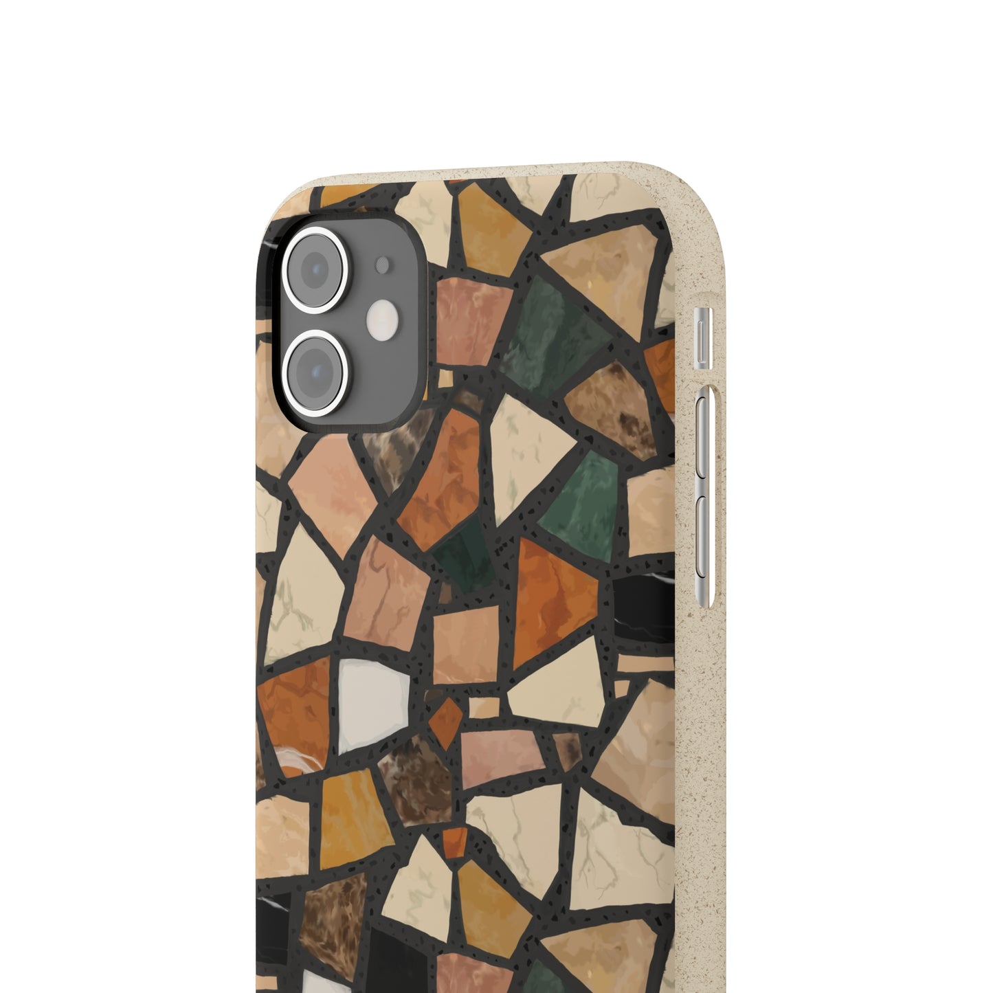 Dolce Terrazzo Biodegradable Phone Case, black