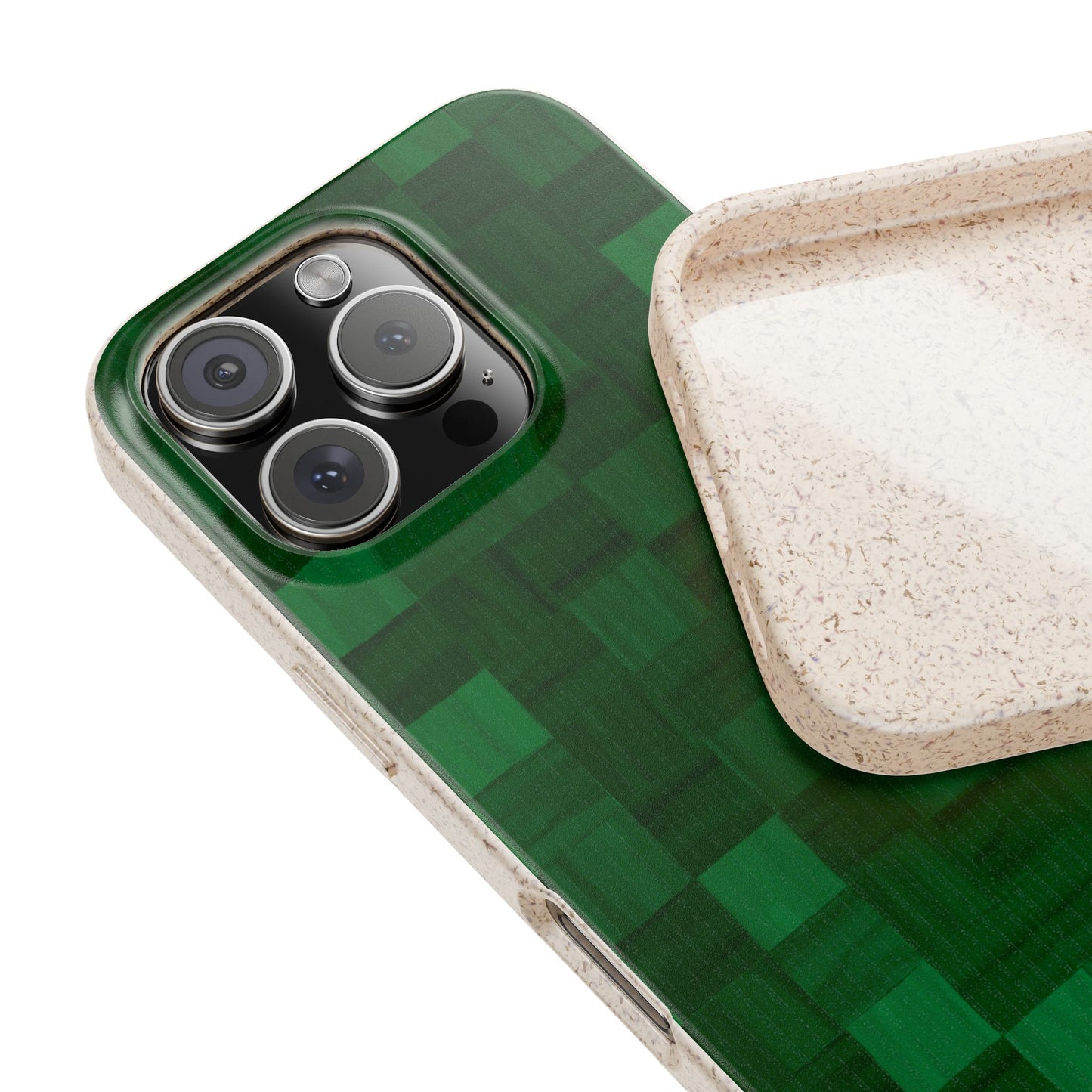 Zellige Phone Case - emerald green - Eco-Friendly, Biodegradable