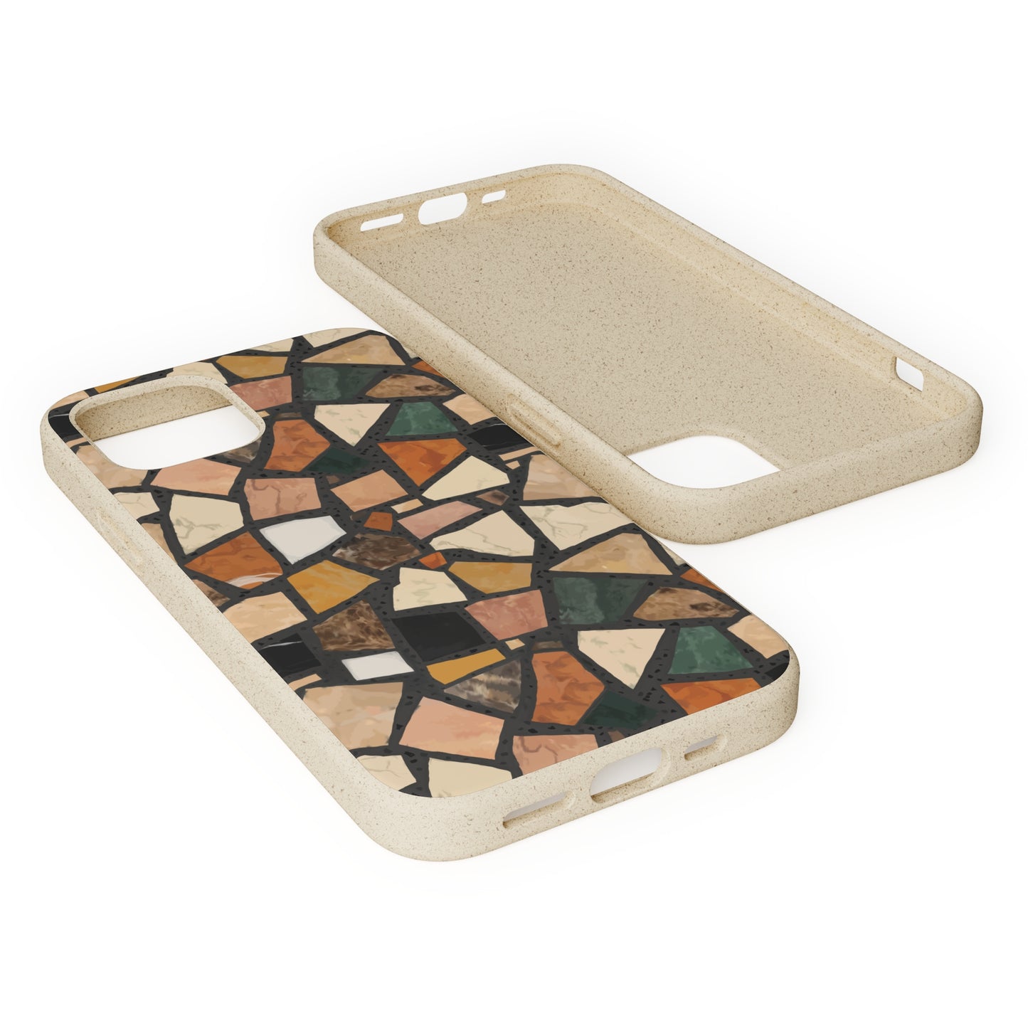 Dolce Terrazzo Biodegradable Phone Case, black