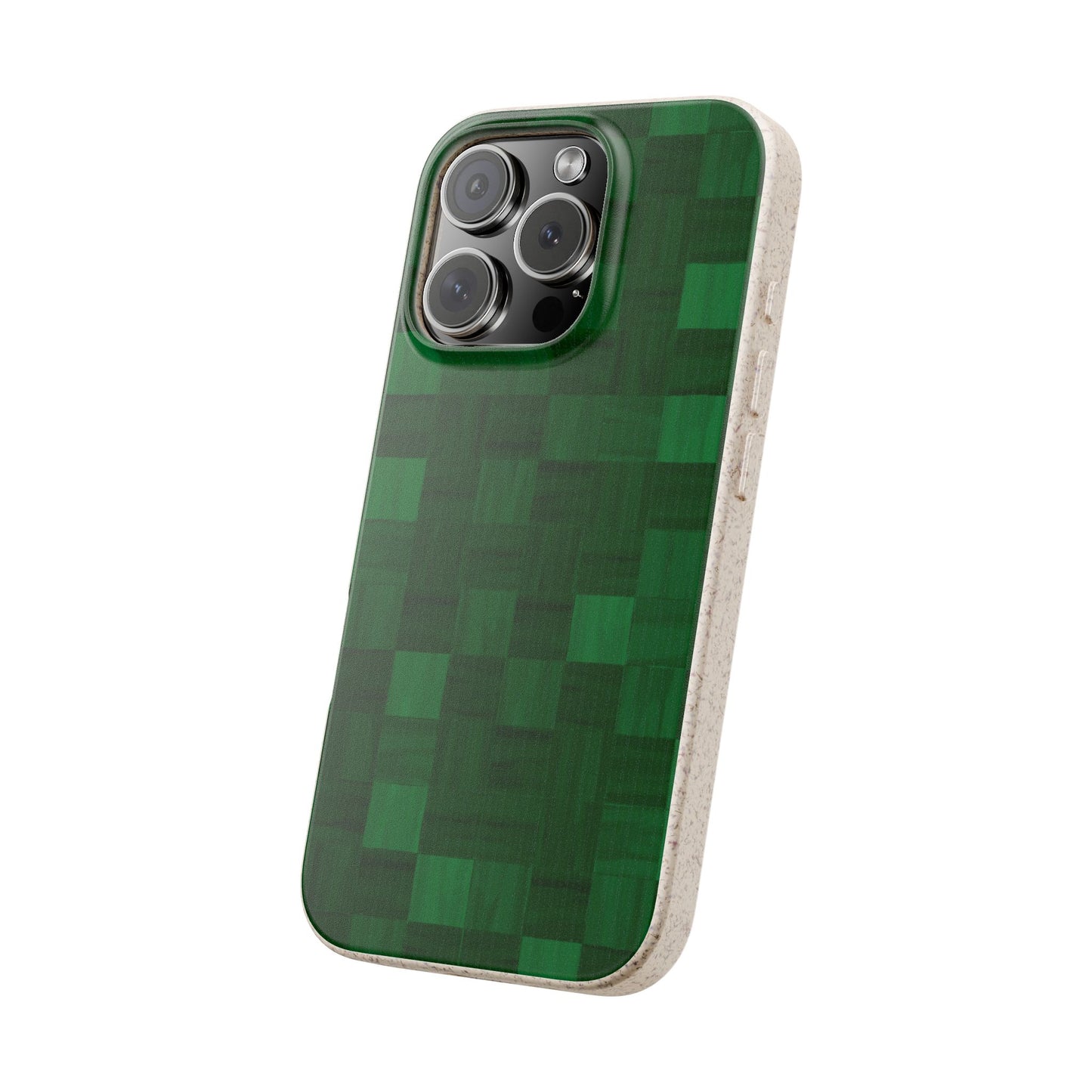 Zellige Phone Case - emerald green - Eco-Friendly, Biodegradable