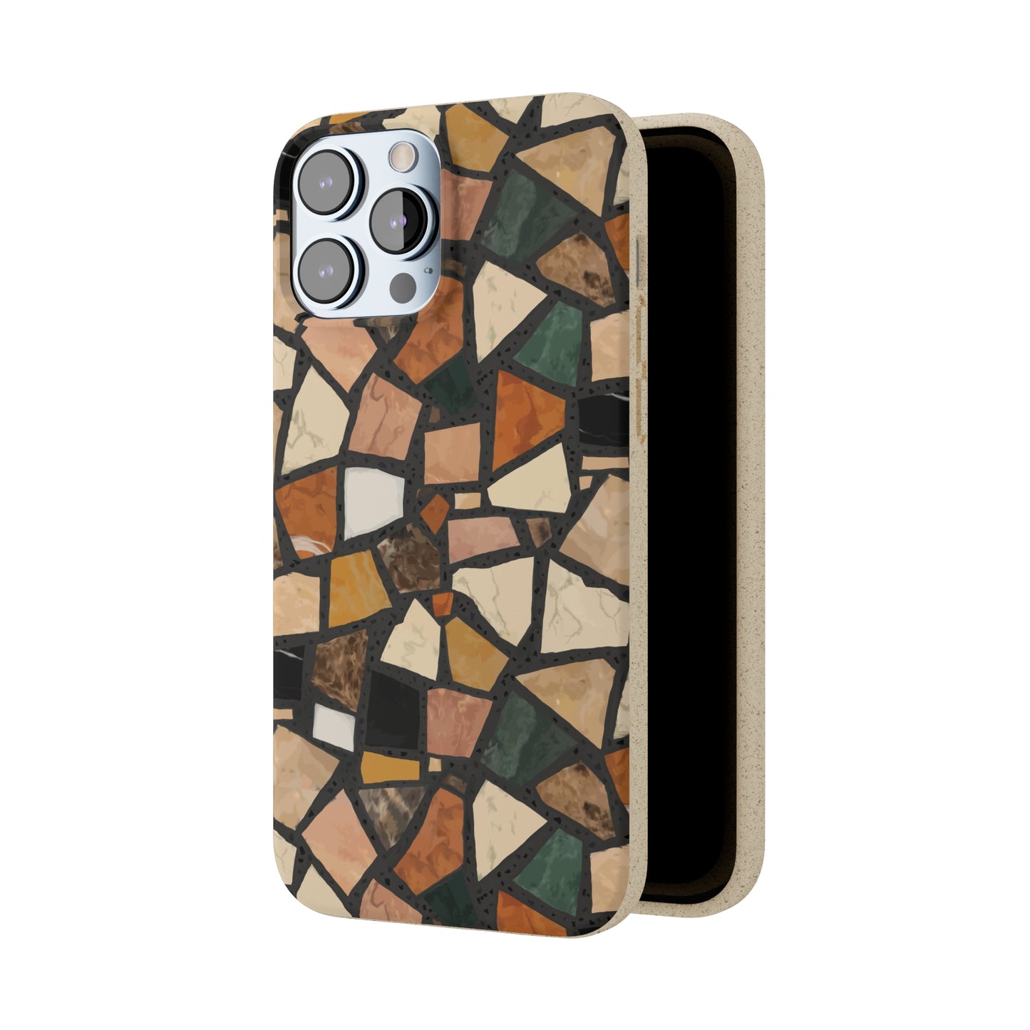 Dolce Terrazzo Biodegradable Phone Case, black