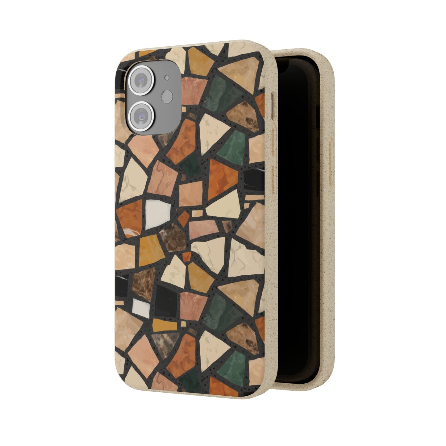 Dolce Terrazzo Biodegradable Phone Case, black