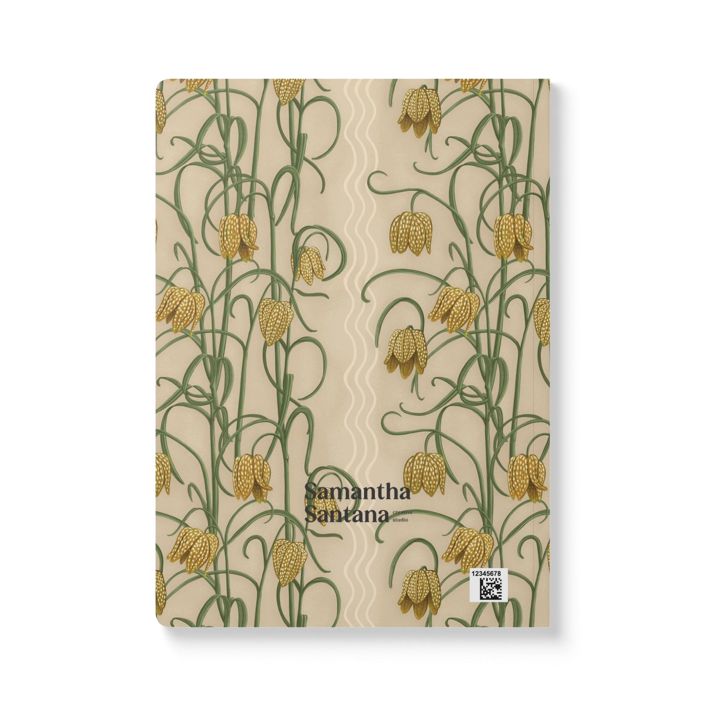 Campanas Softcover Personalized Journal, tan & ocher (add your name)