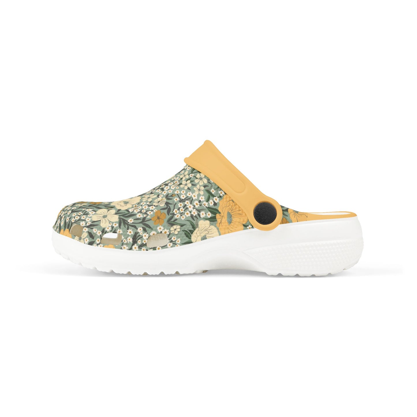 Wildflower Meadow Kid's EVA Foam Clogs, dusty teal