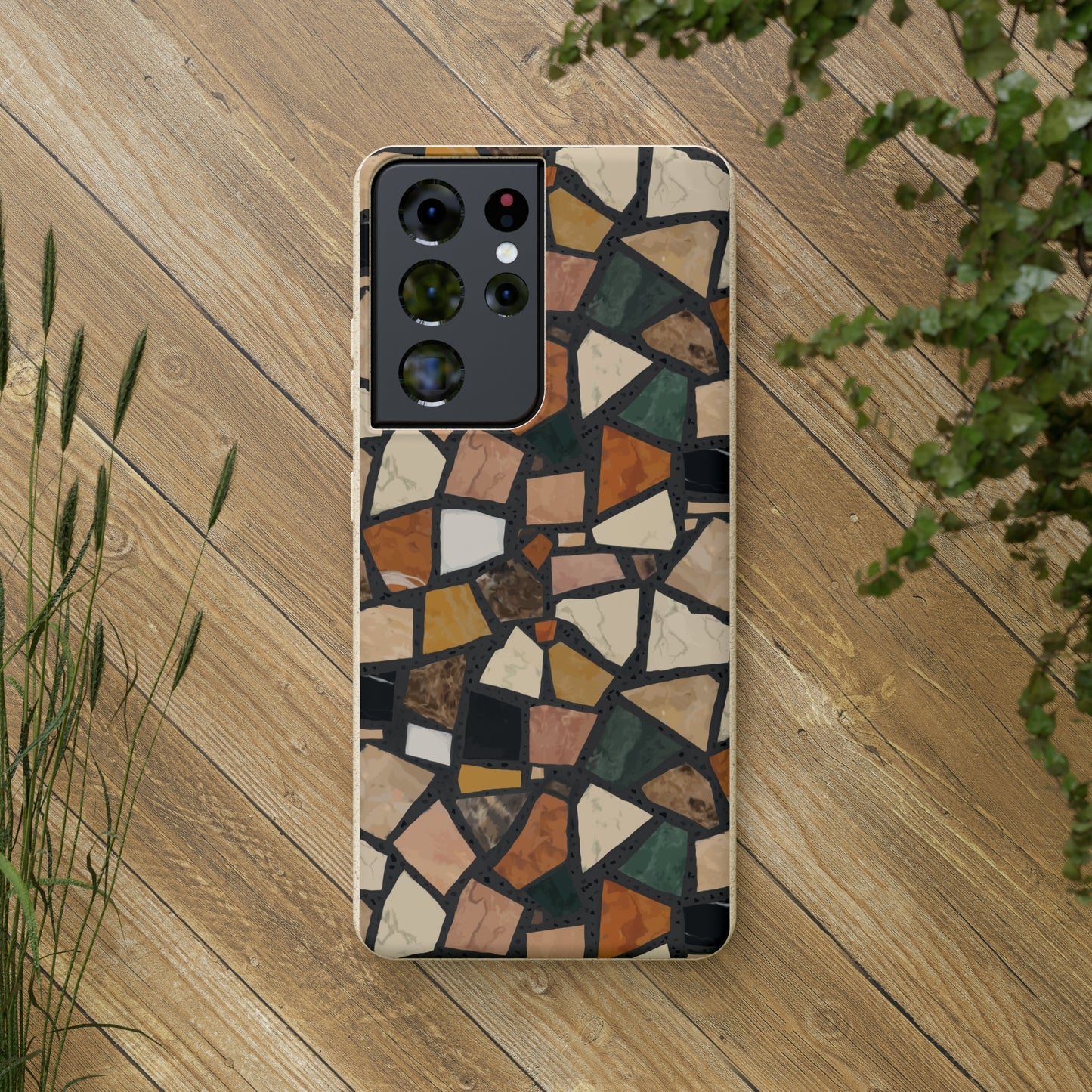 Dolce Terrazzo Biodegradable Phone Case, black