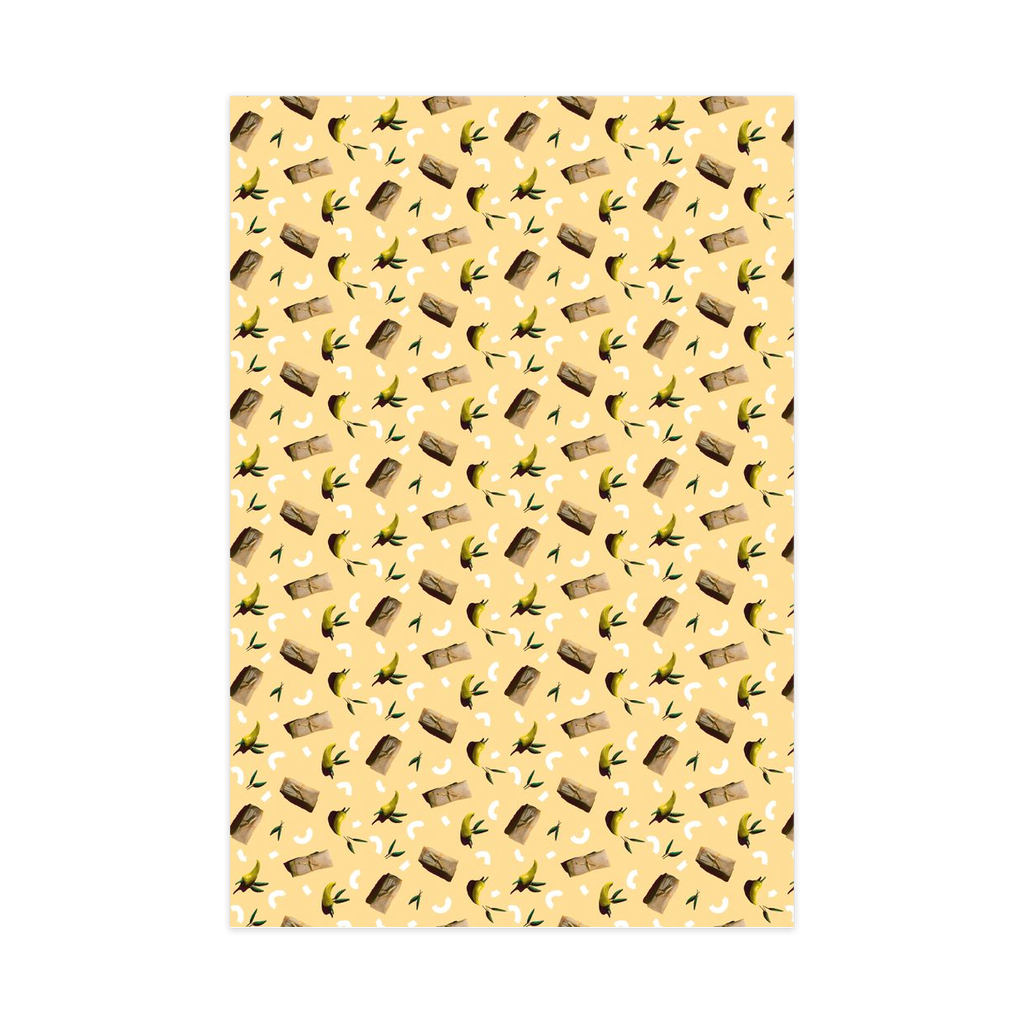 Tamale Party Wrapping Paper, Large Roll, yellow