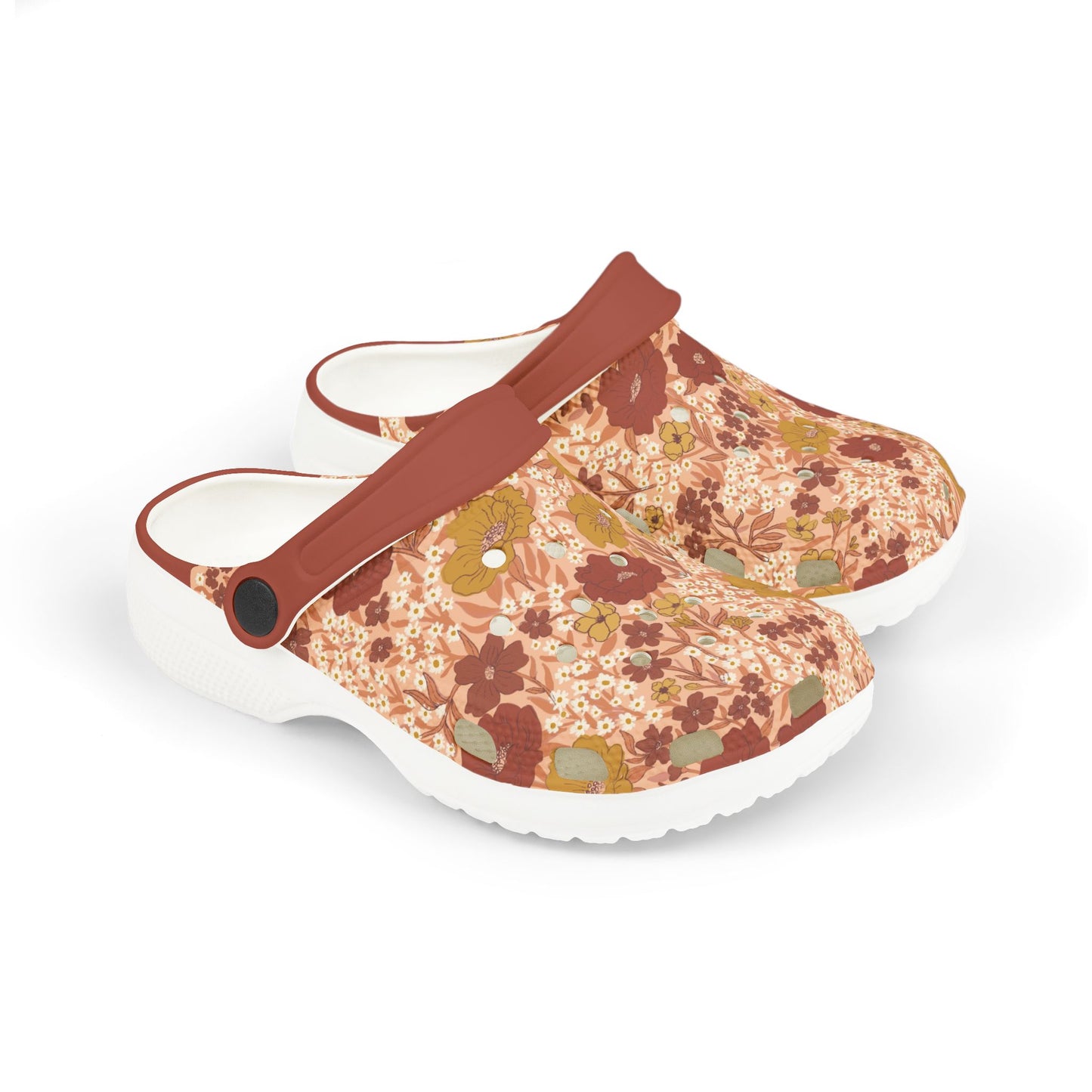Wildflower Meadow Kid's EVA Foam Clogs, peach