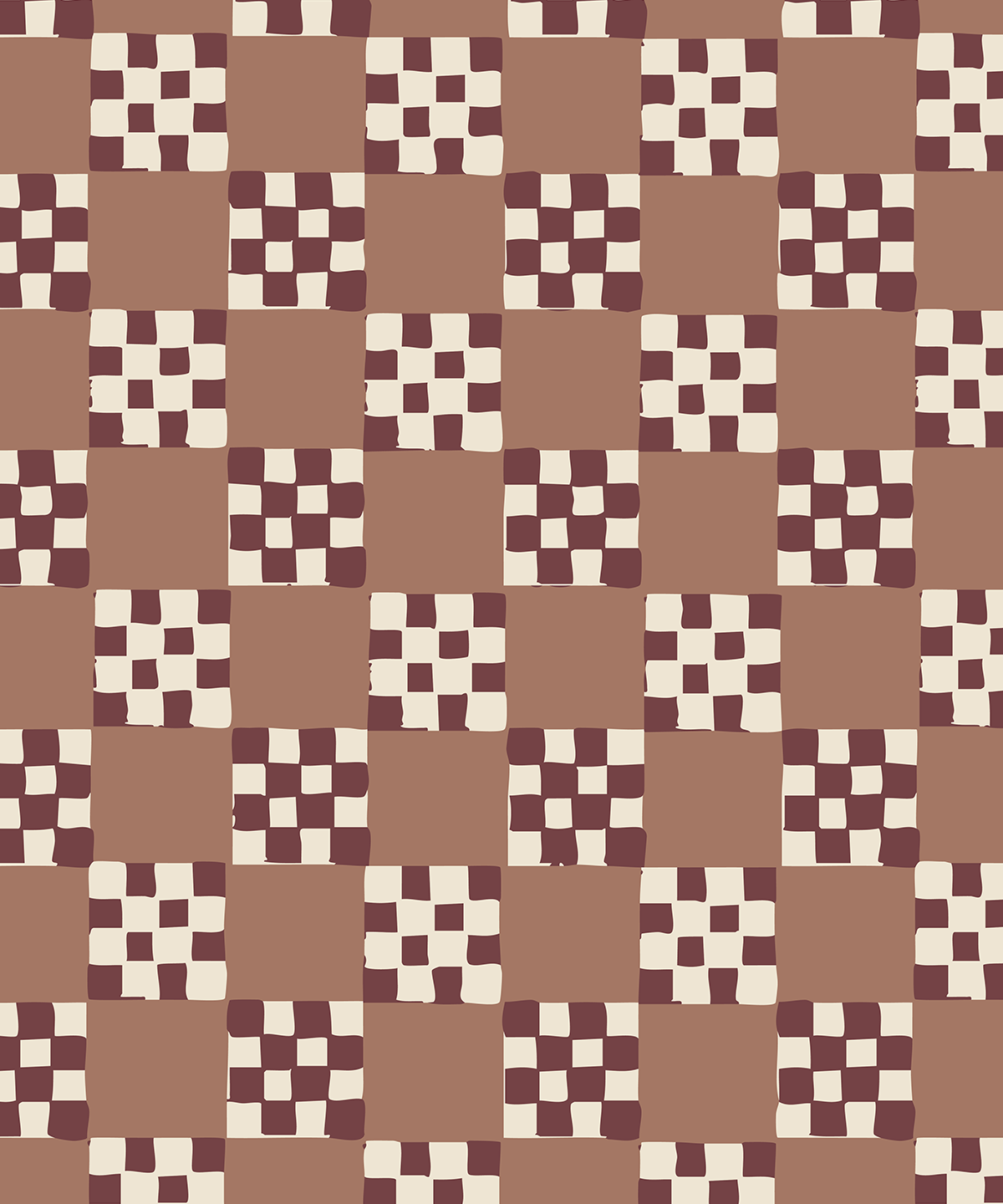 Checkered Quilt Wallpaper, mocha mousse