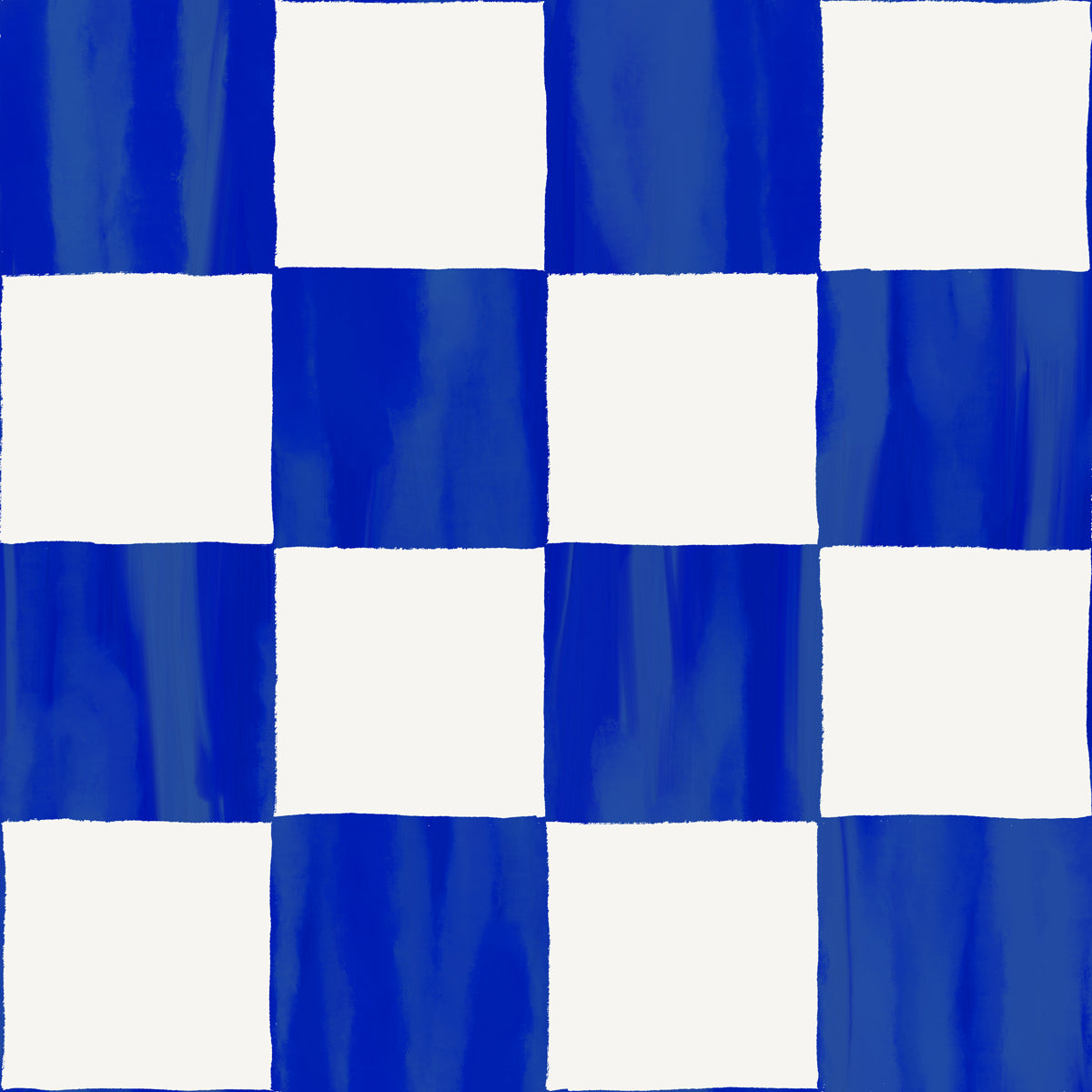 Checkers Wallpaper, cobalt