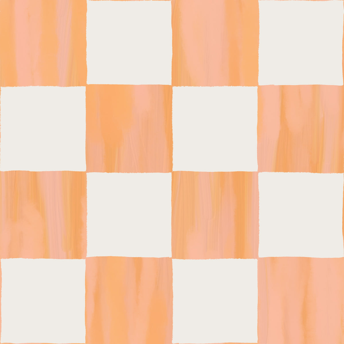 Checkers Wallpaper, coral