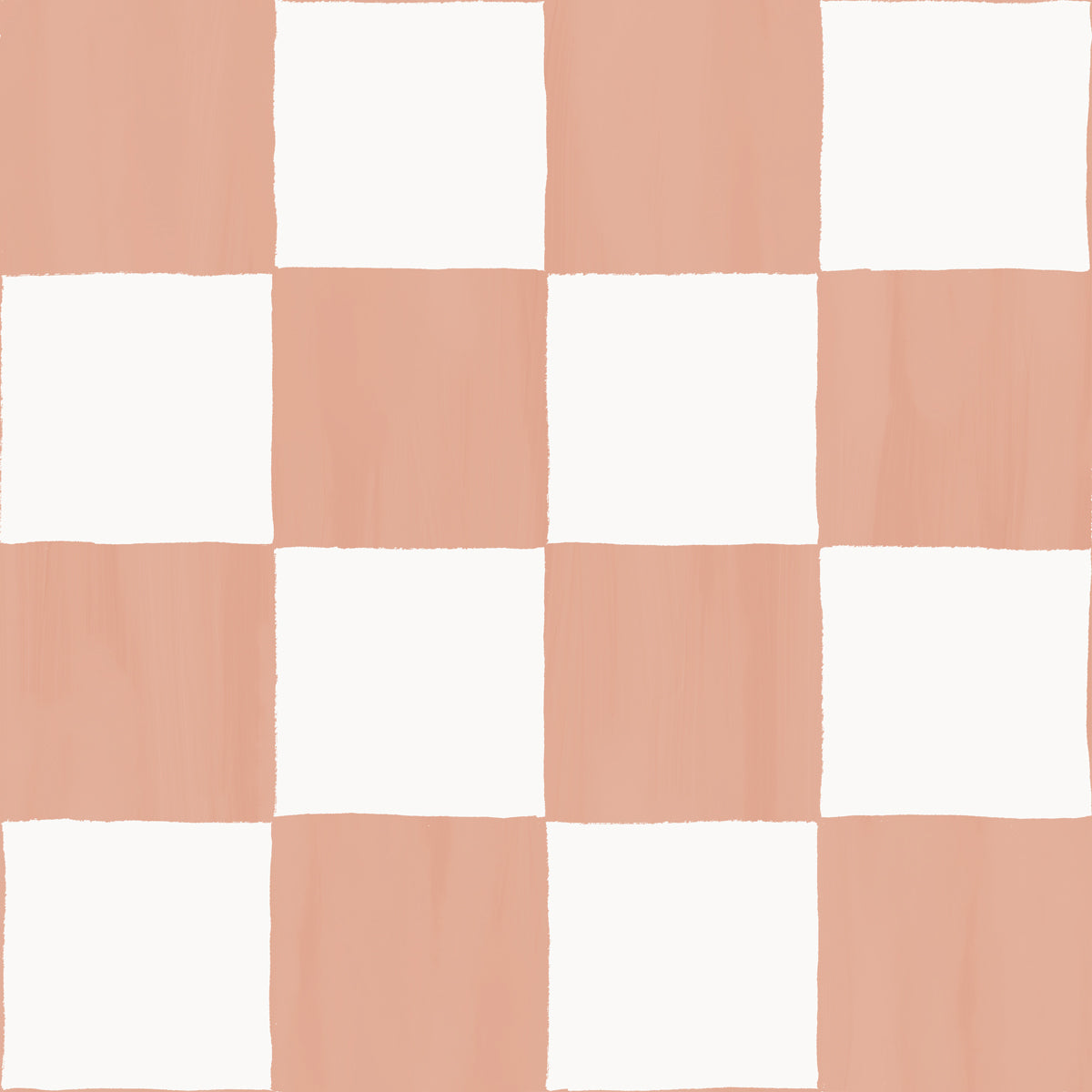 Checkers Wallpaper, terra cotta