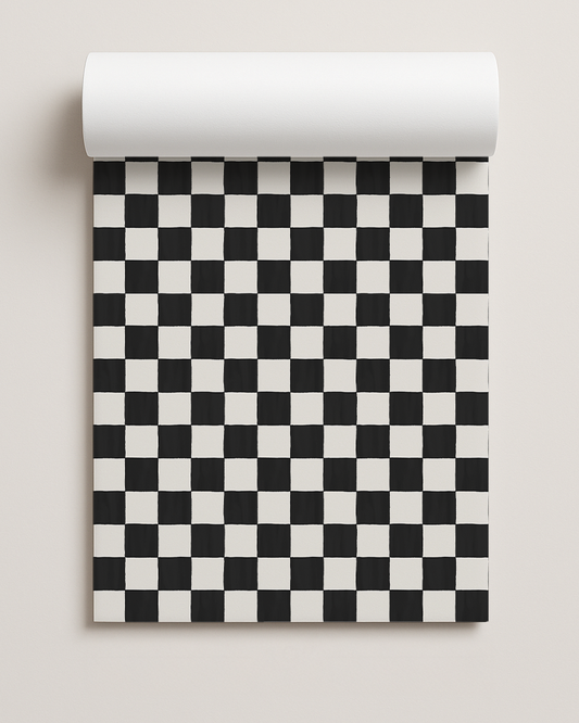 Checkers Contact Paper, black & white