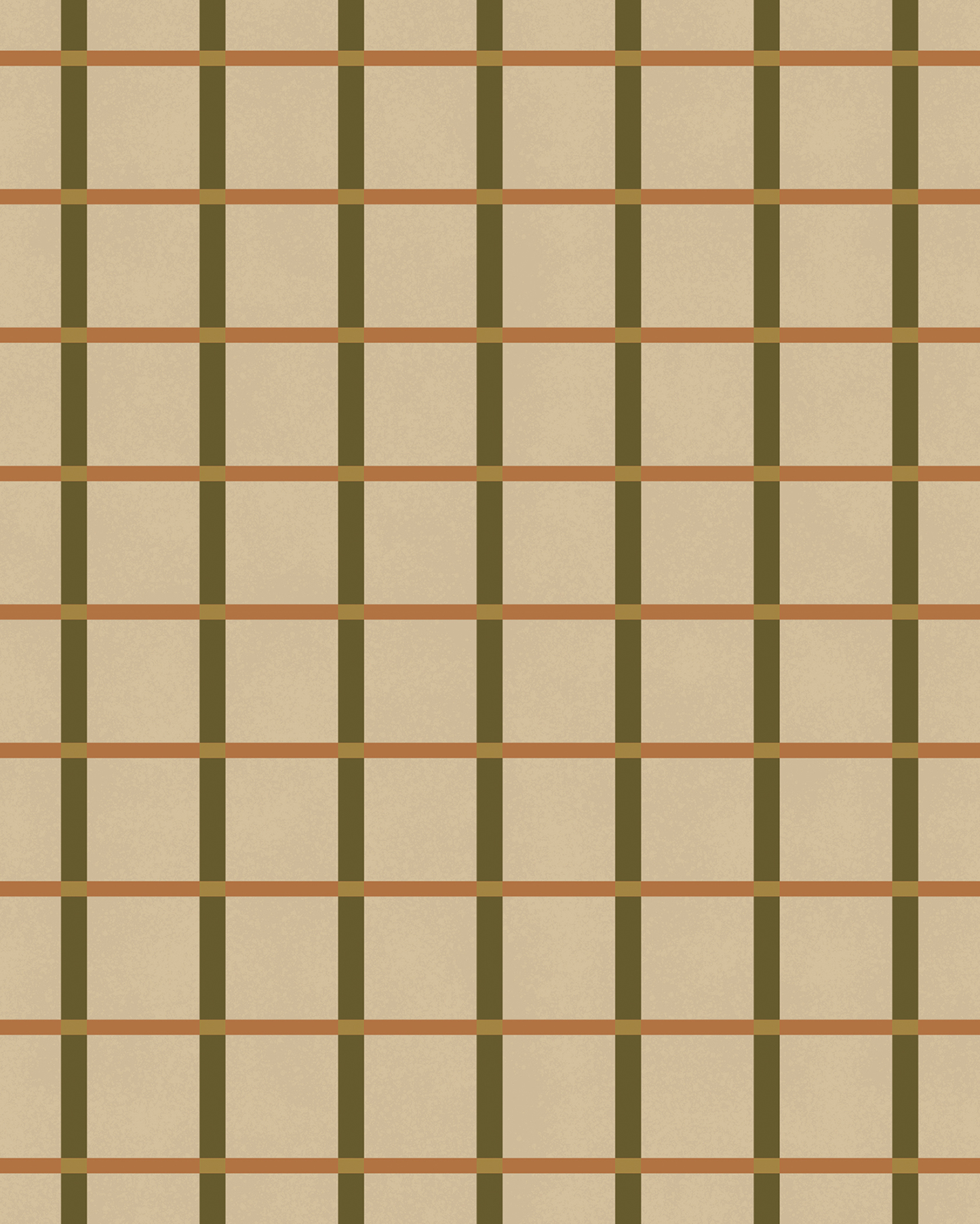 Ginnie Contact Paper, beige orange and dark olive