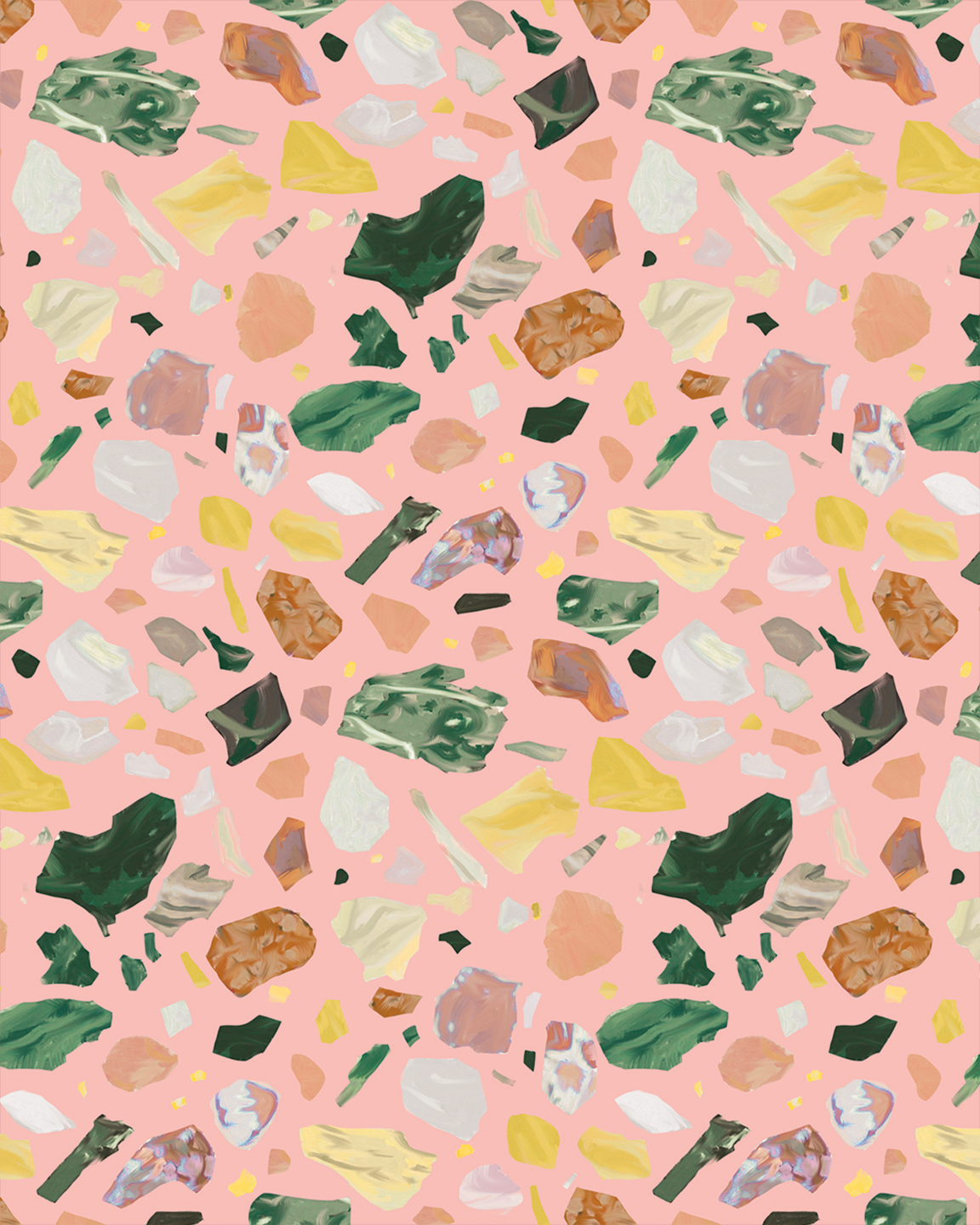 Painted Terrazzo Contact Paper, bold pink
