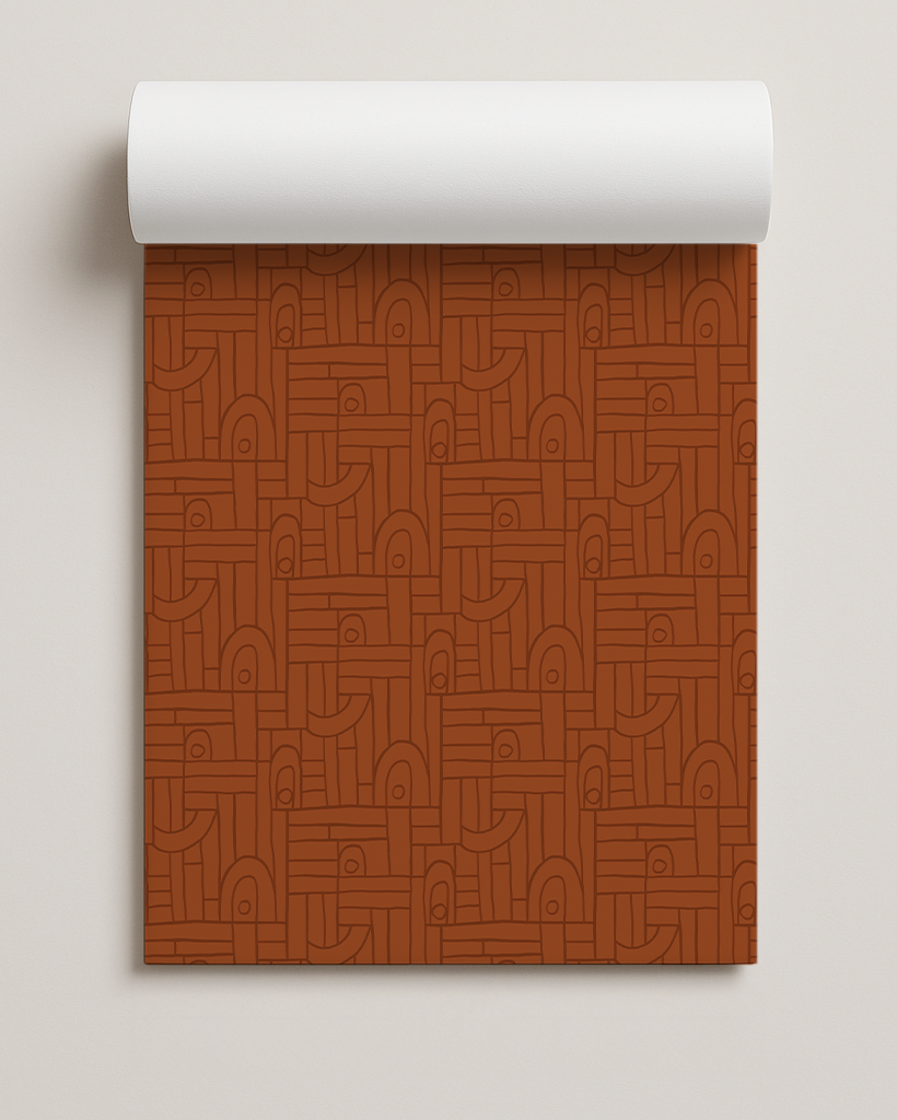 Deco Tile Contact Paper, sequoia red