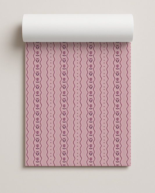 Posy Lane Contact Paper, lilac and plum