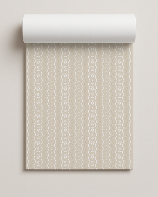 Posy Lane Contact Paper, neutral and white