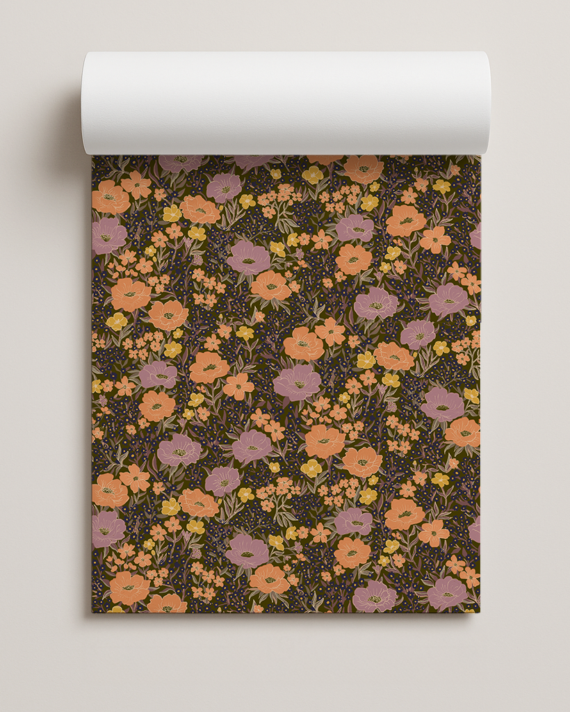 Wildflower Meadow Contact Paper, olive
