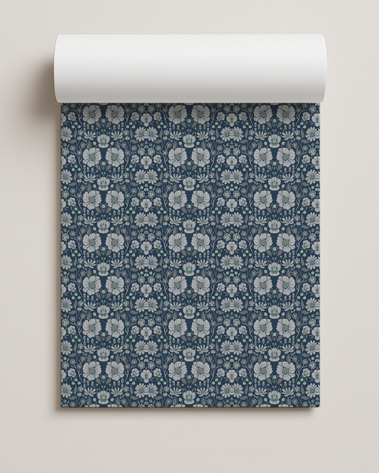 Meadow Bloom Contact Paper, blue