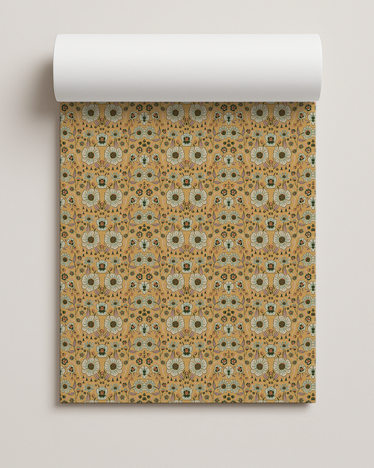 Meadow Bloom Contact Paper, butter yellow