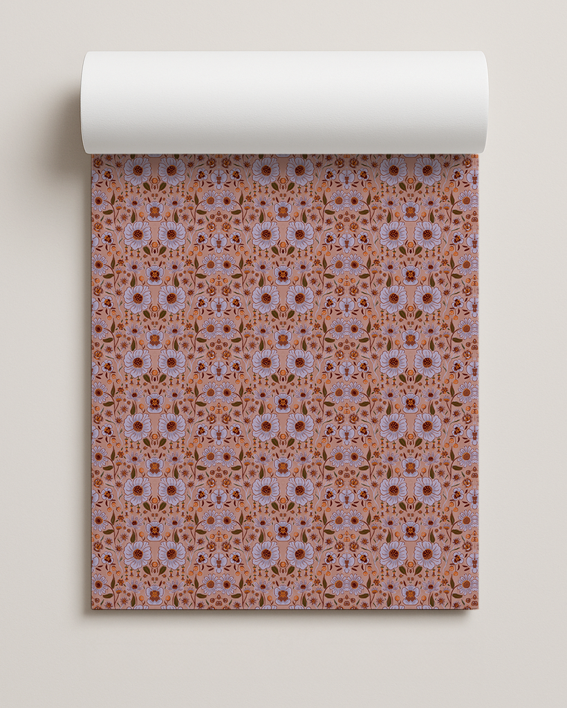 Meadow Bloom Contact Paper, venetian pink