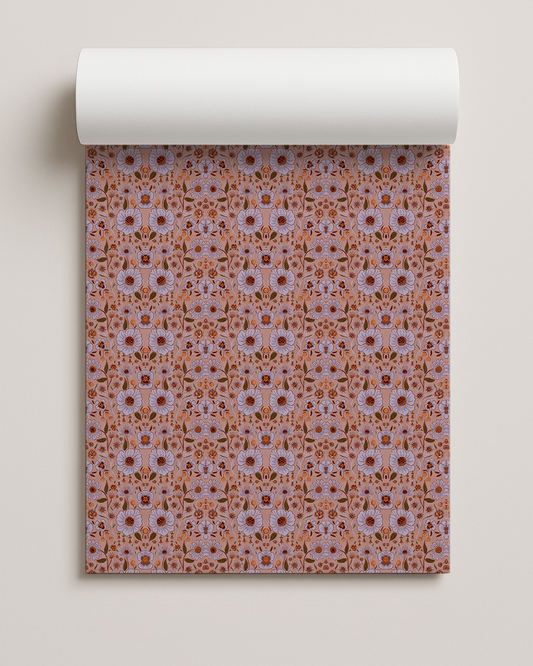 Meadow Bloom Contact Paper, venetian pink