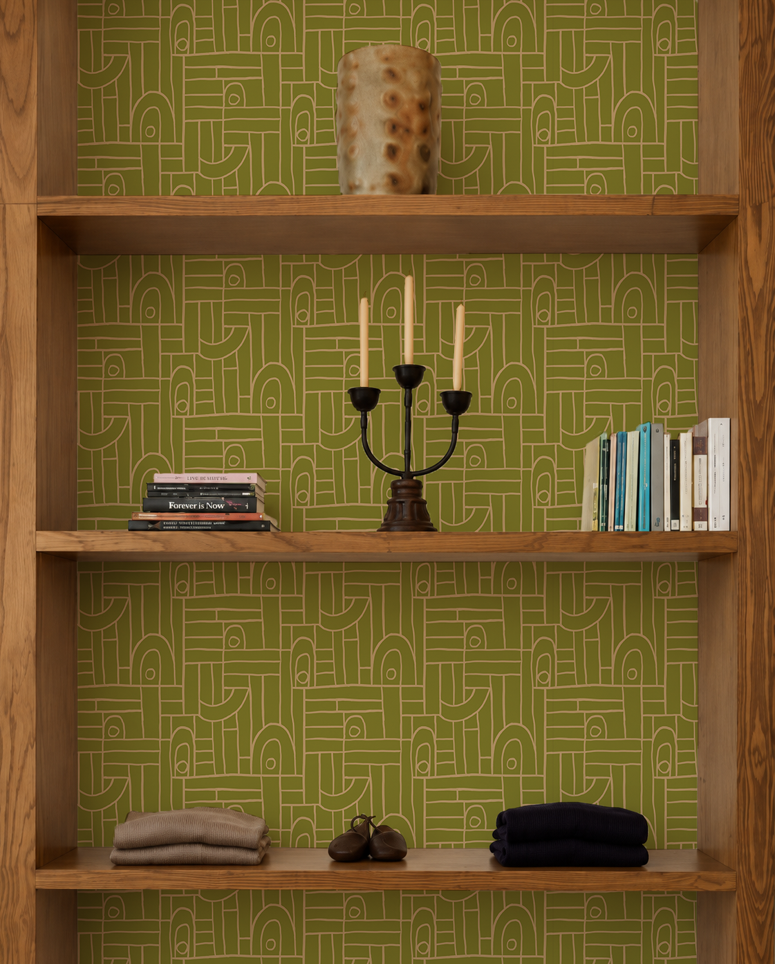Deco Tile Contact Paper, chartreuse and peach