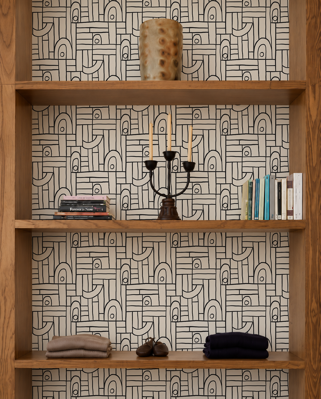 Deco Tile Contact Paper, white and black