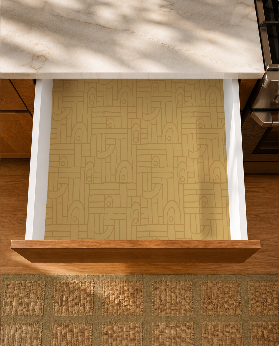 Deco Tile Contact Paper, butter yellow