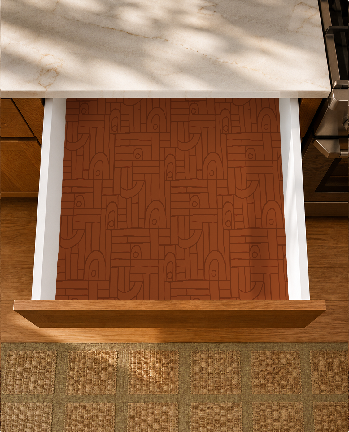 Deco Tile Contact Paper, sequoia red
