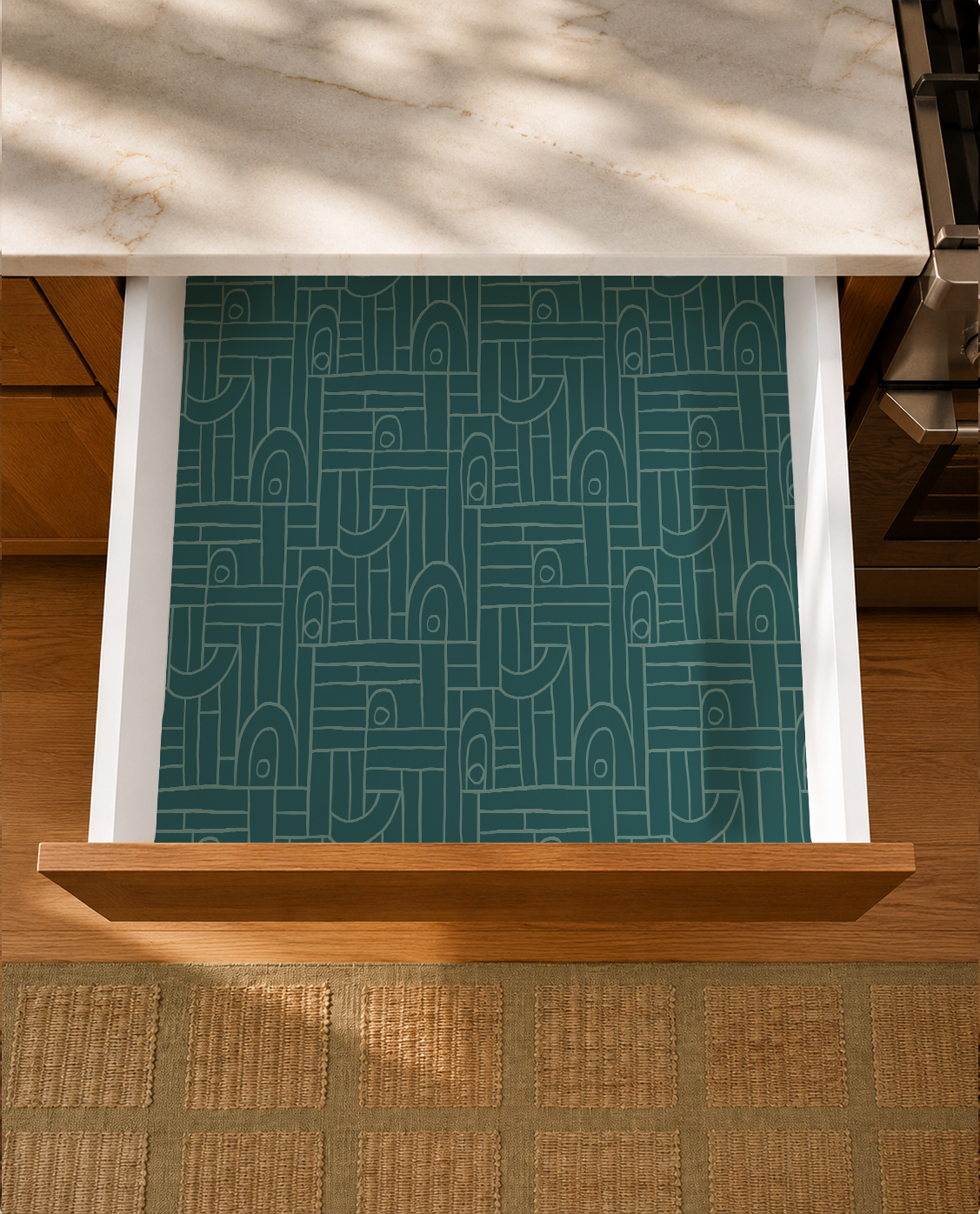 Deco Tile Contact Paper, teal