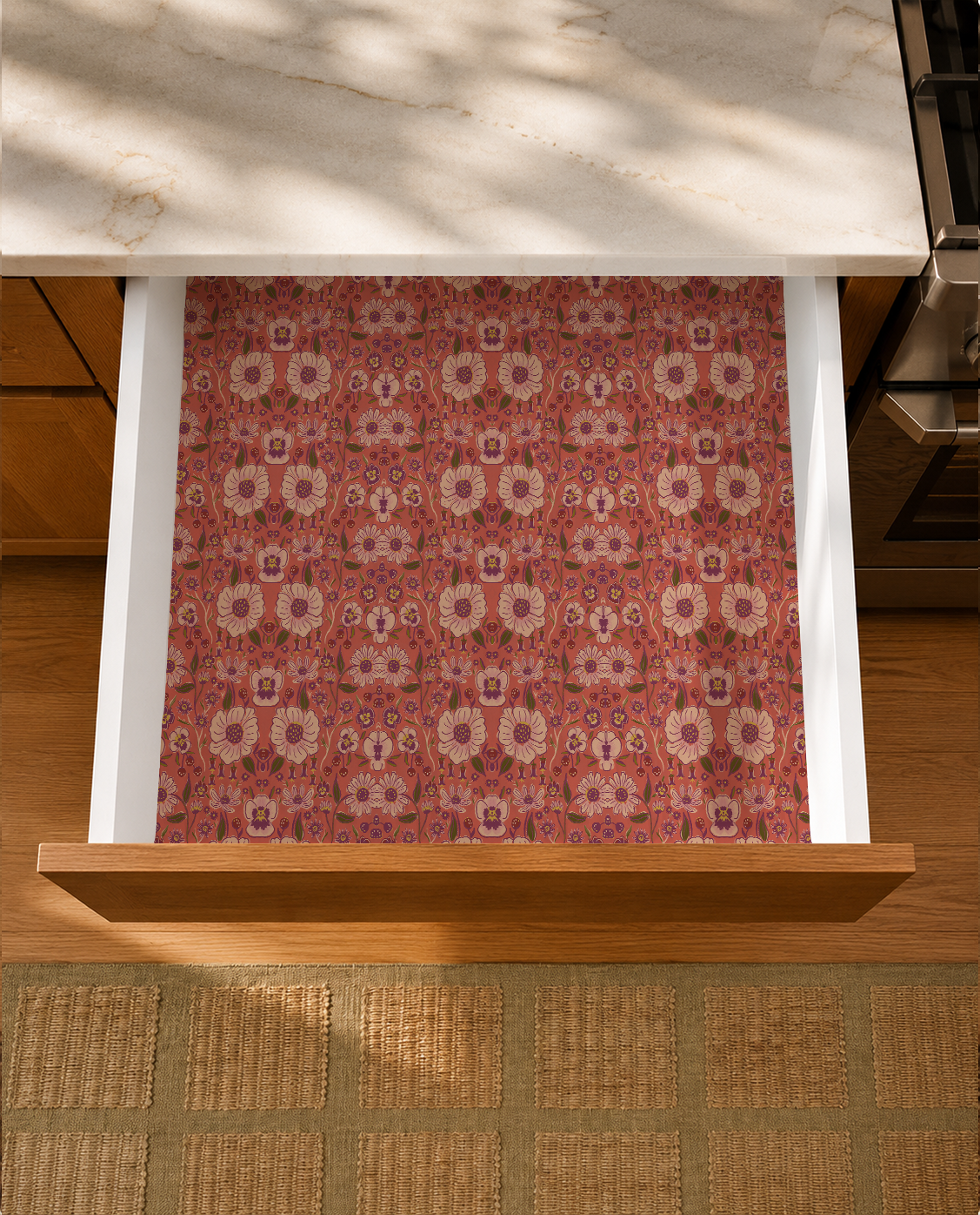 Meadow Bloom Contact Paper, poppy red