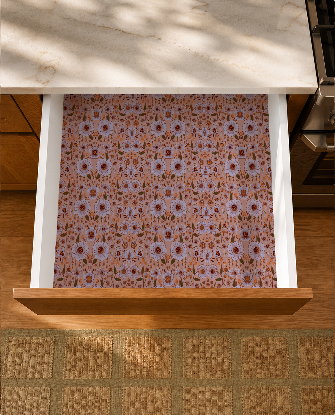 Meadow Bloom Contact Paper, venetian pink