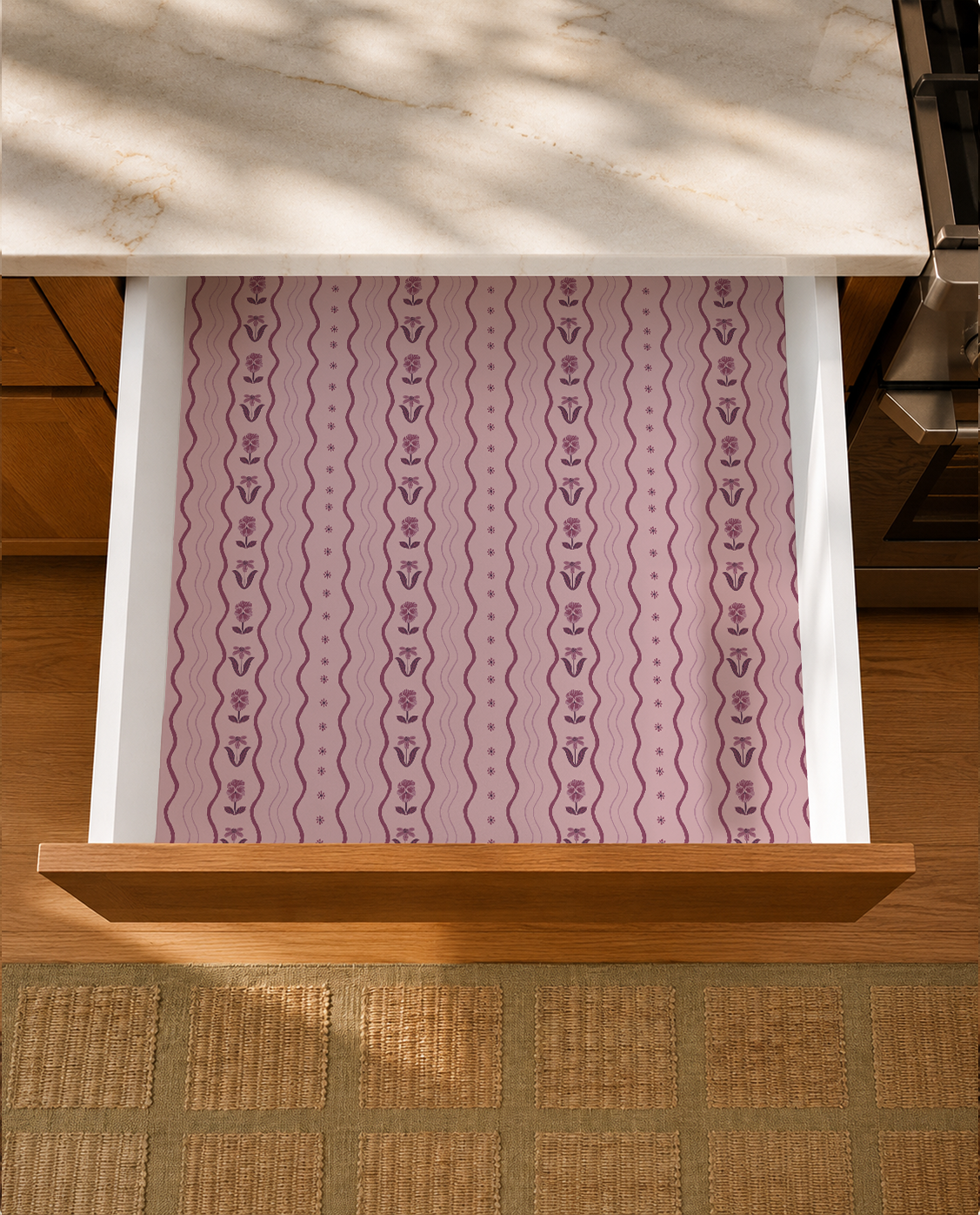 Posy Lane Contact Paper, lilac and plum