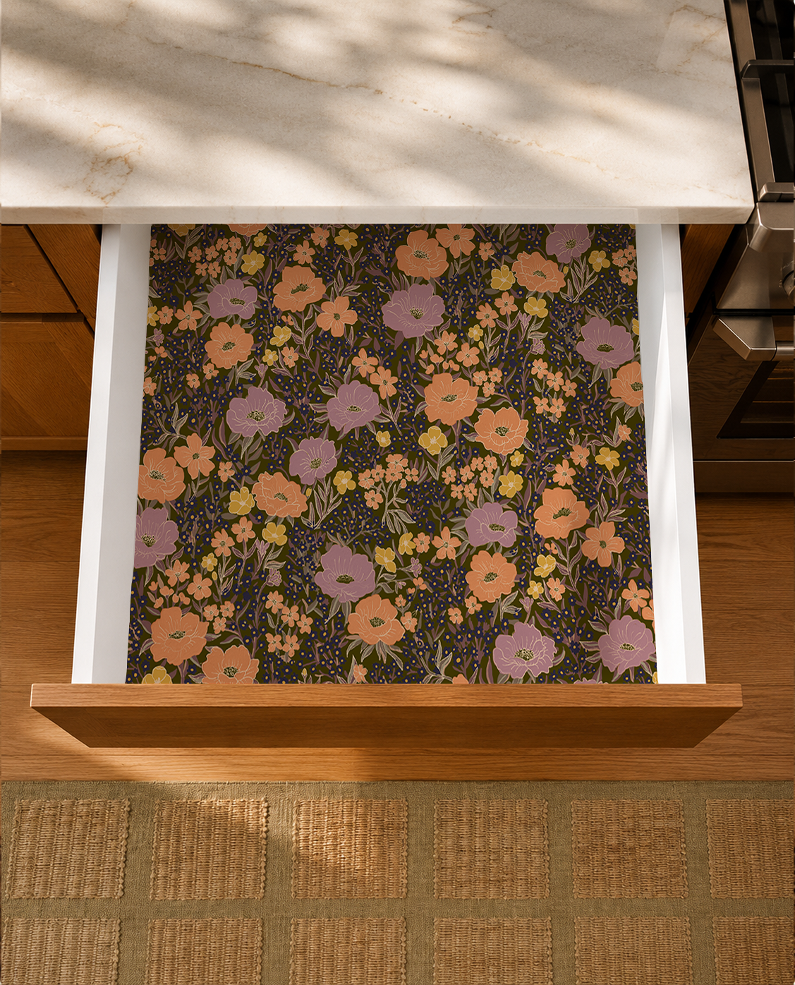 Wildflower Meadow Contact Paper, olive