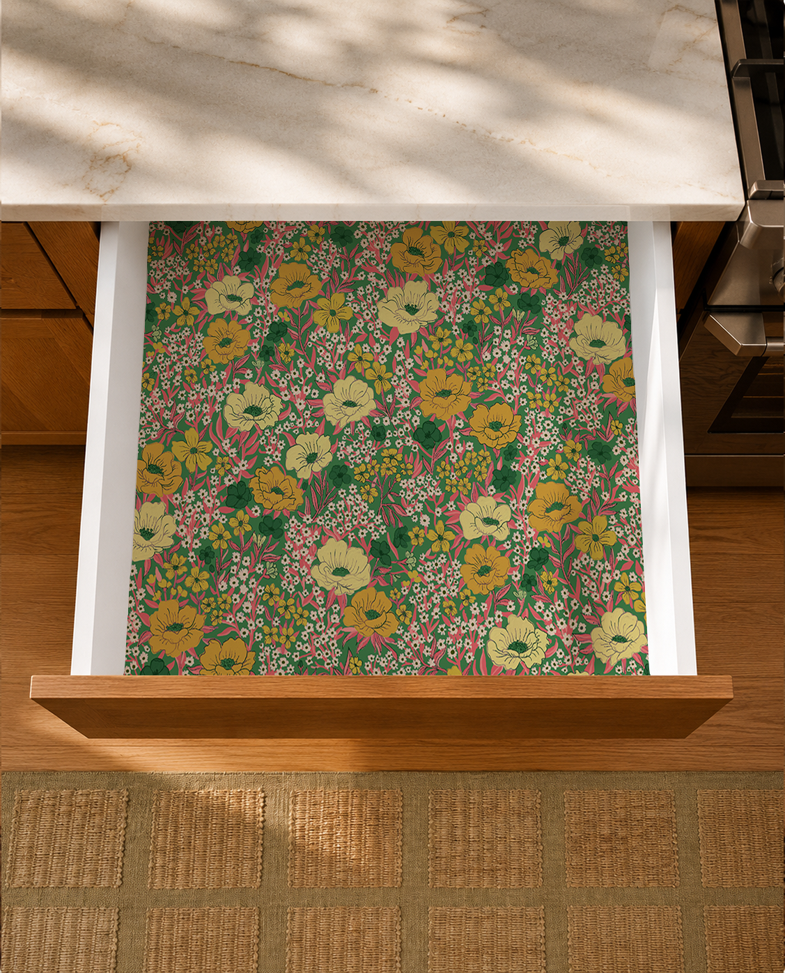 Wildflower Meadow Contact Paper, green
