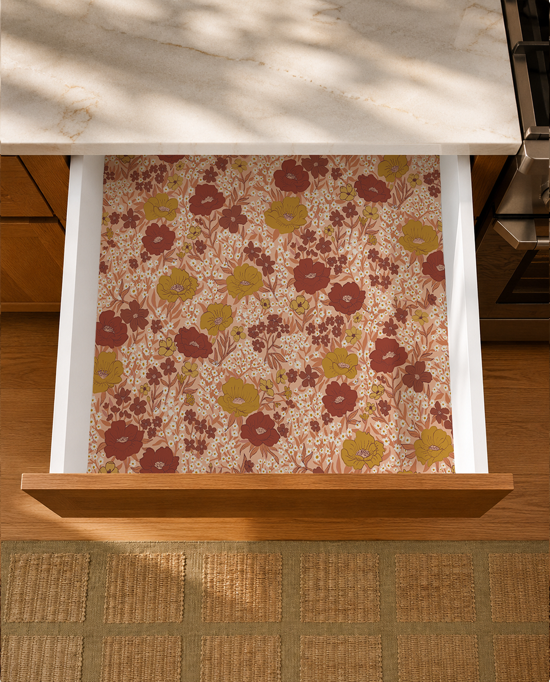 Wildflower Meadow Contact Paper, peach
