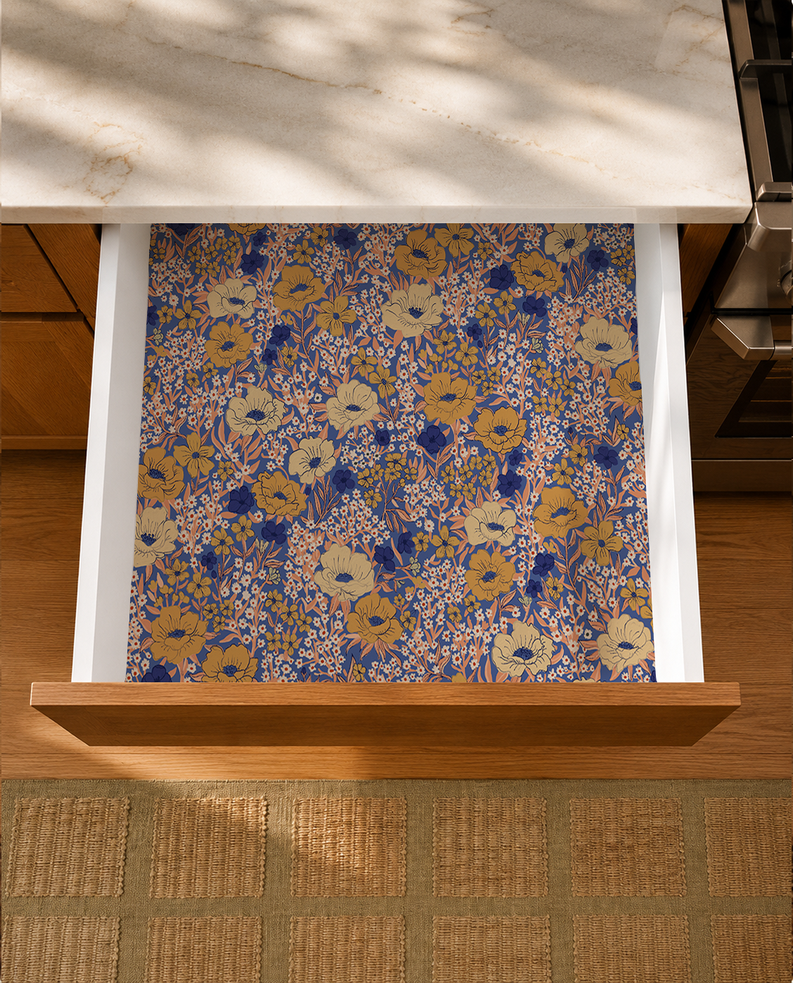Wildflower Meadow Contact Paper, royal blue