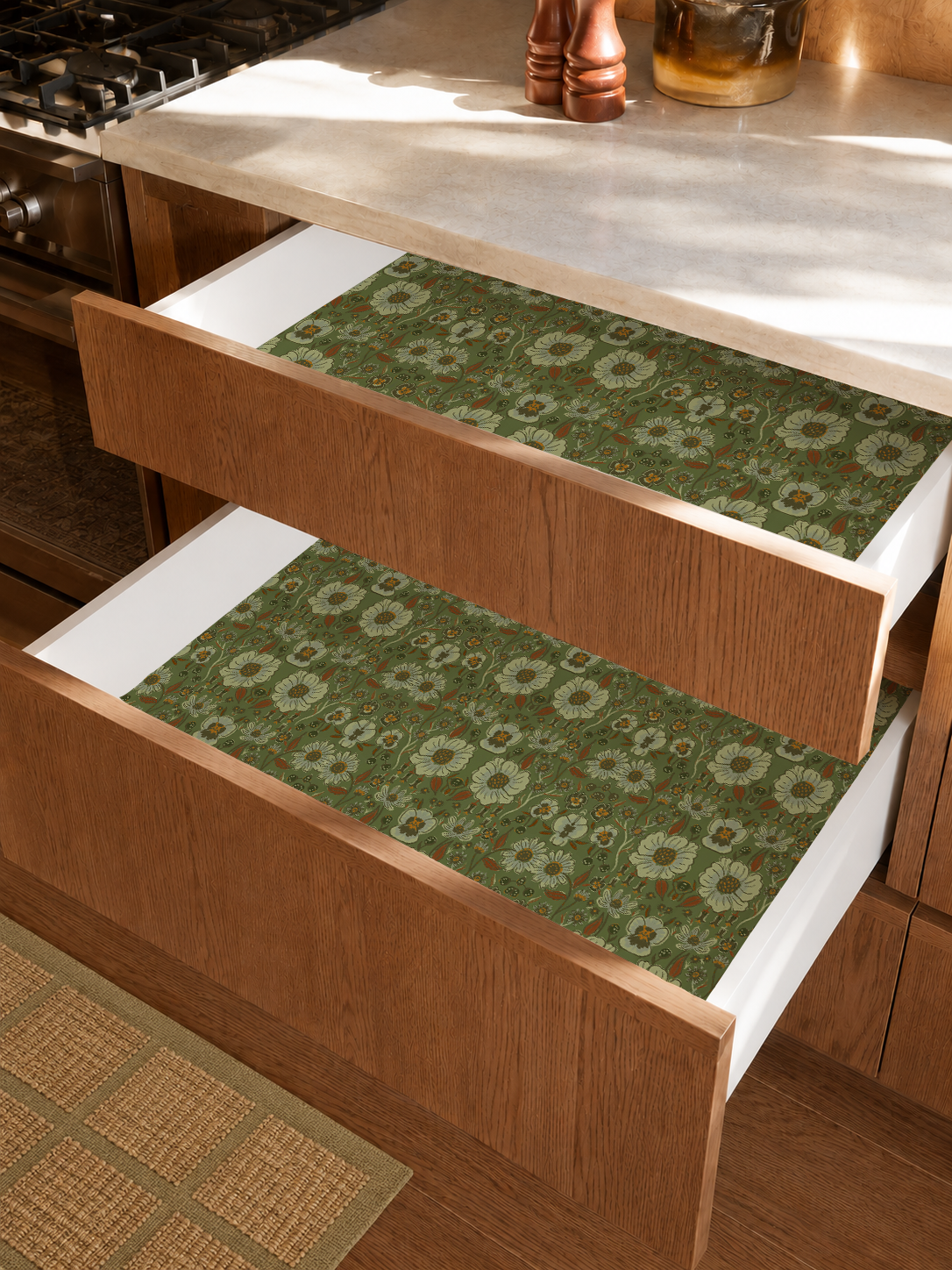 Meadow Bloom Contact Paper, green