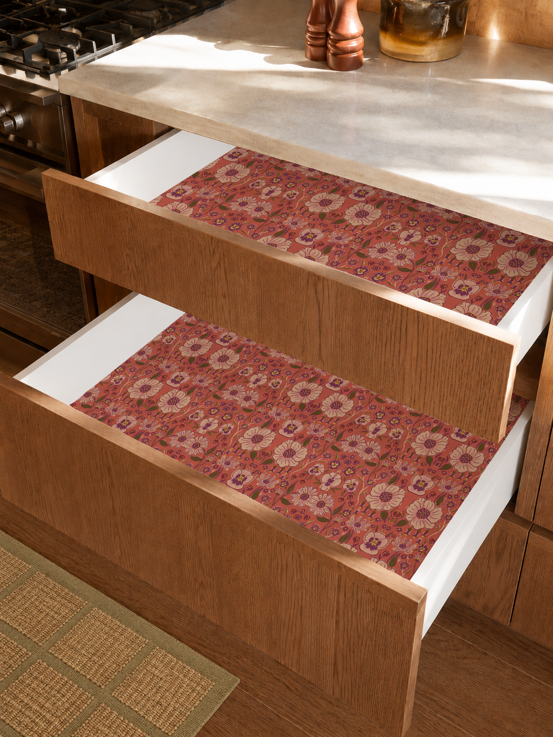 Meadow Bloom Contact Paper, poppy red