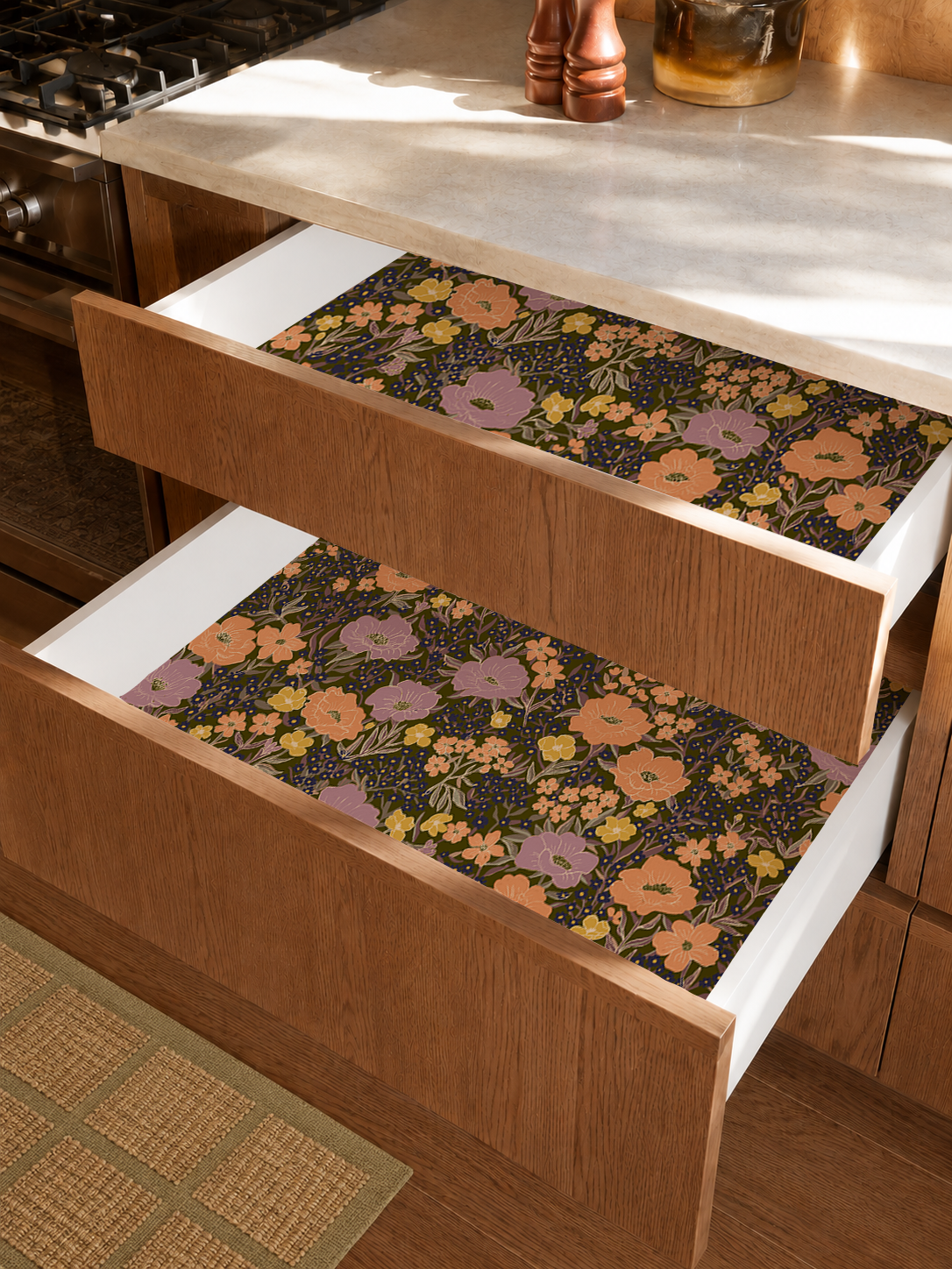 Wildflower Meadow Contact Paper, olive